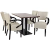 4 Seater Contract Dining Set with Arm Chairs