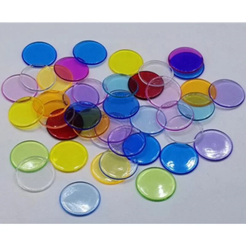 200 stücke Bingo-Chips Plastikmarkierungen Game Zählen Chips sortierte Farbe 