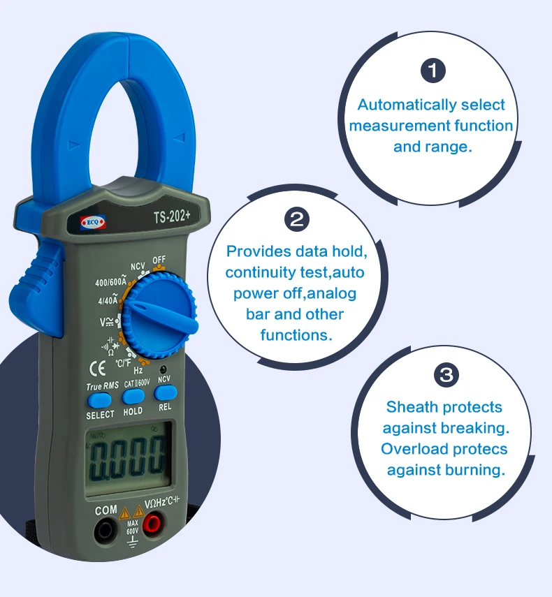 Ts202+ Power Factor True Rms Tes Digital Clamp Meter Buy Tes Digital
