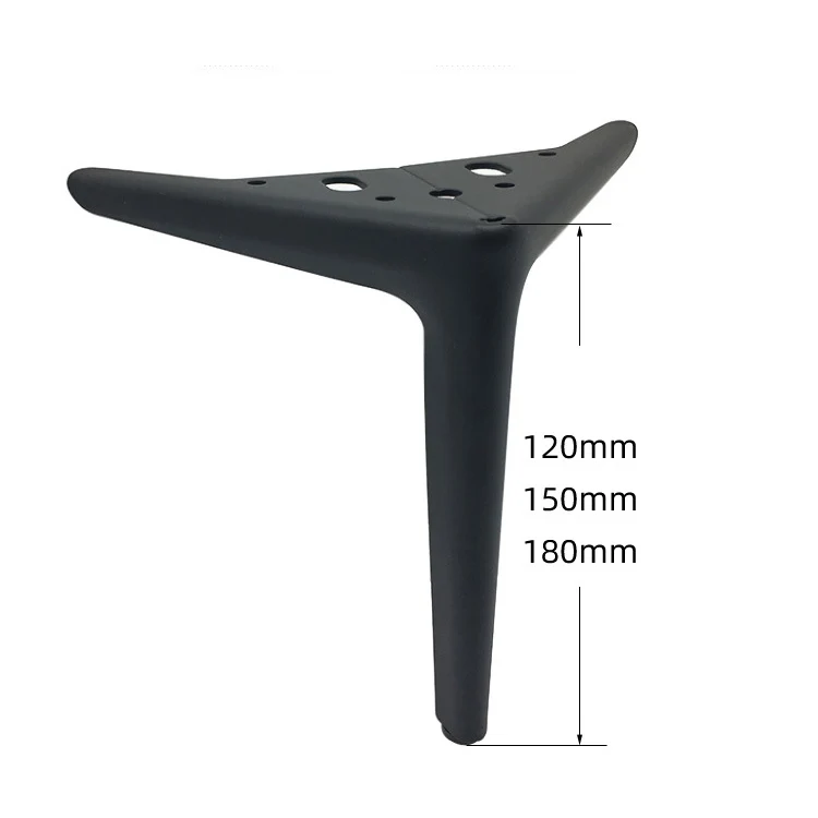 15cm Black metal furniture legs and feet for sofa cabinet chair bed SL-177