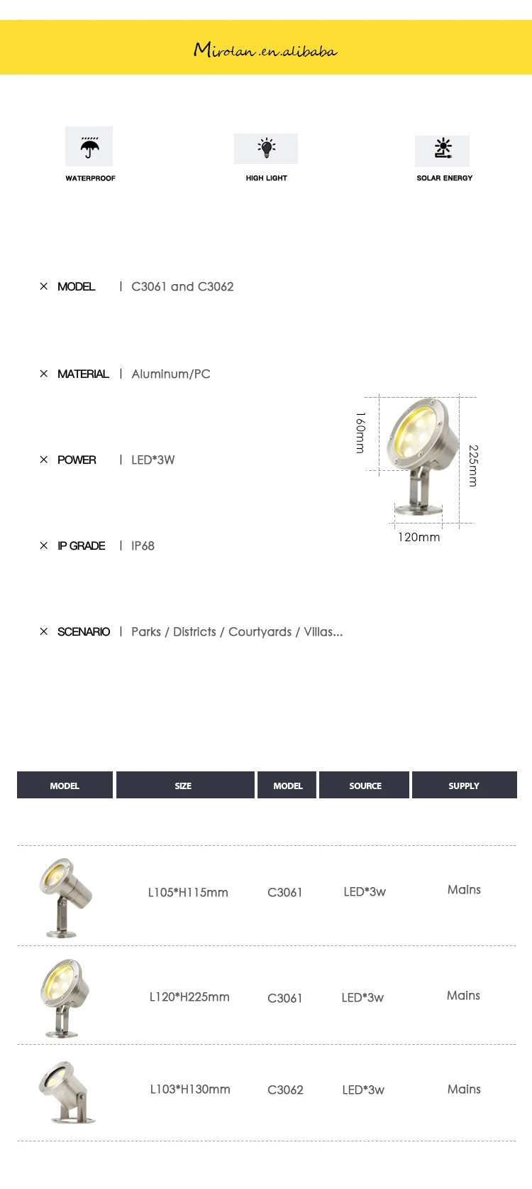 China Factory Newest Design IP68 3W 8W SMD outside lights Chrome outdoor underwater lamp LED swimming  Waterproof pool light