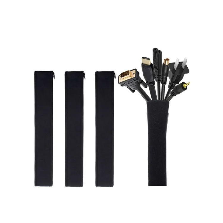 
Flexible neoprene cable management sleeve cable sleeve wrap cover organizer 
