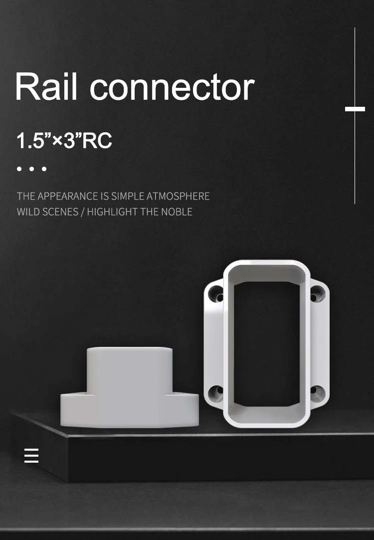 New Arrival Pvc Fence Accessories Rail Connector For Vinyl Handrail