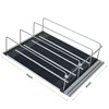 Convenience shop cooler beverage supermarket display roller shelf ABS roller shelf acrylic front board