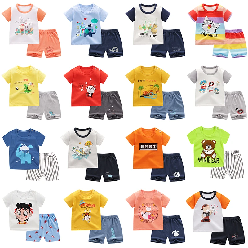 

Summer 100% Cotton Kids Boys Clothes T-shirts Shorts 2pcs Baby boys Suit Kid Clothes Set Boys Clothes baby clothing, Picture