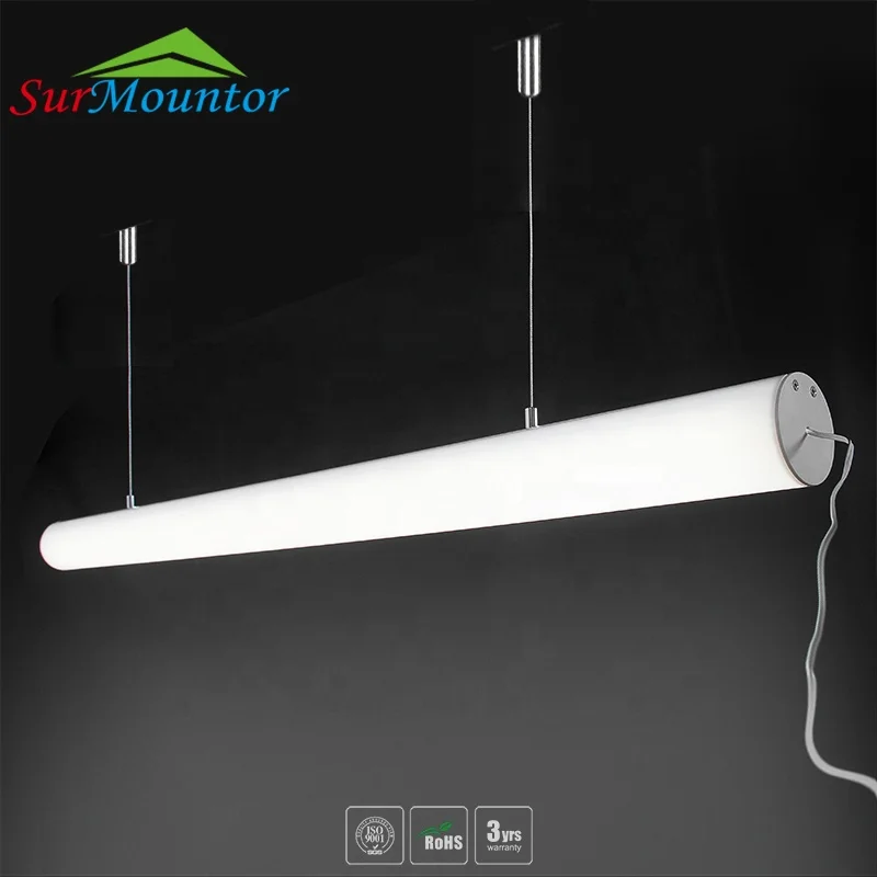 stainless steel pendant led profile for pendant lighting round shape 2 meters 30W Beam angle 250 degree