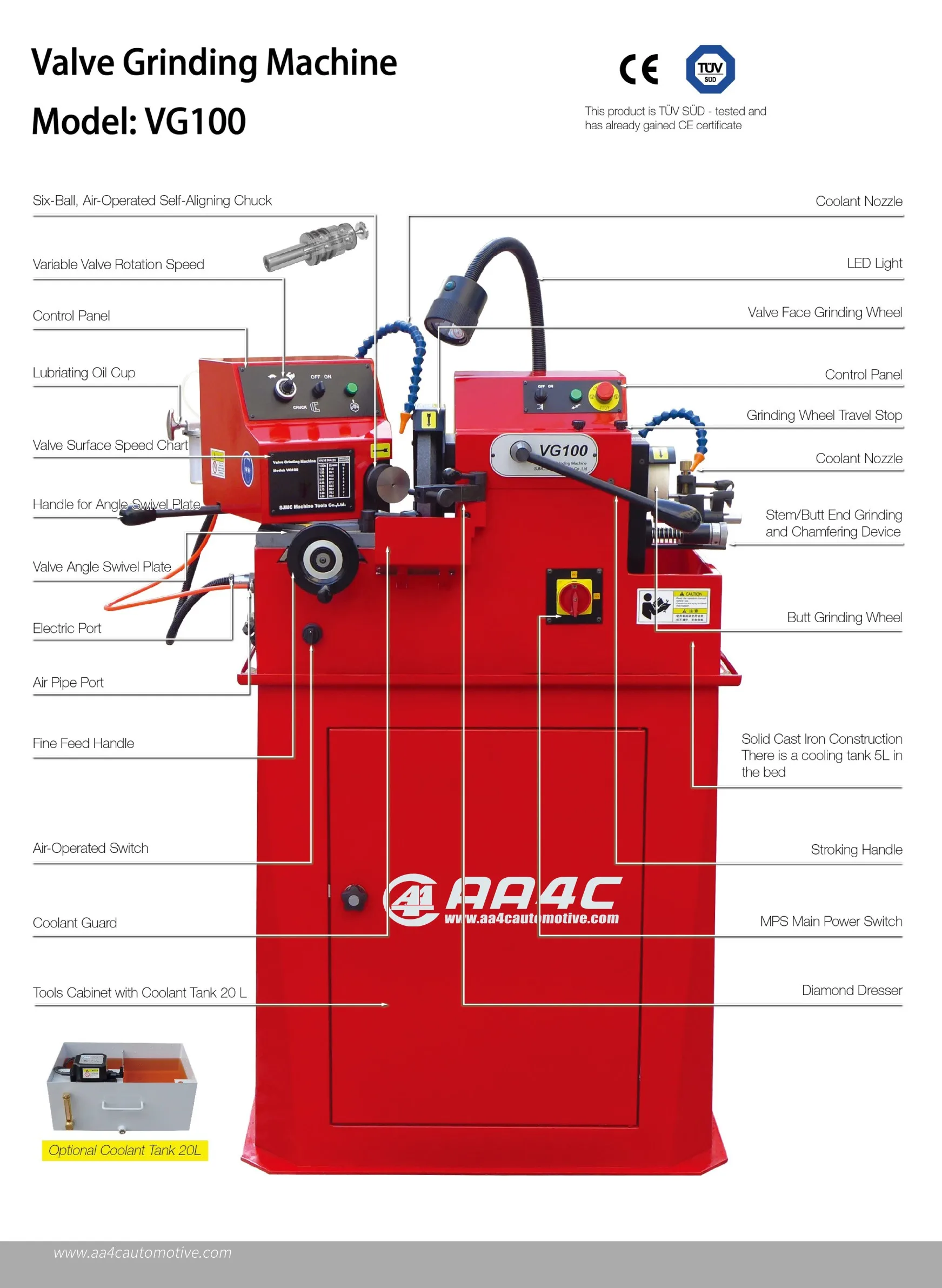 Aa4c High Accuracy Precise Grinding Machine Air/ Electric Valve