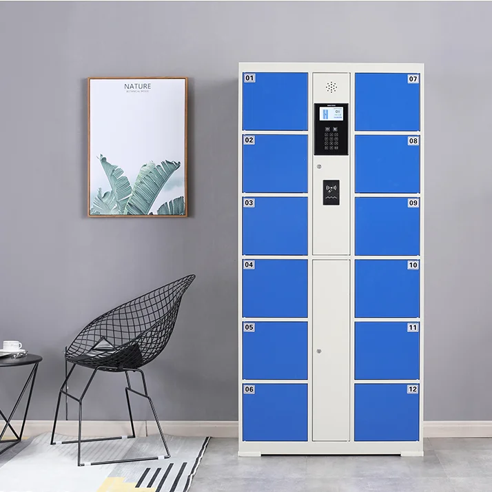 RFID Schrank - Smart Locker with 12 Doors for Outdoor Storage