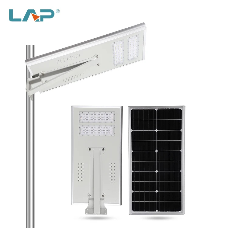 LAP Super Bright Industrial High Lumen Outdoor Ip65 Waterproof 40w 50w All In One Solar Led Street Light With Battery