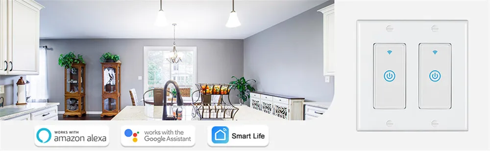 Zigbee 2GANG US Switch/Smart Wireless Light Switch Wifi Touch Switch - ANKUX.COM