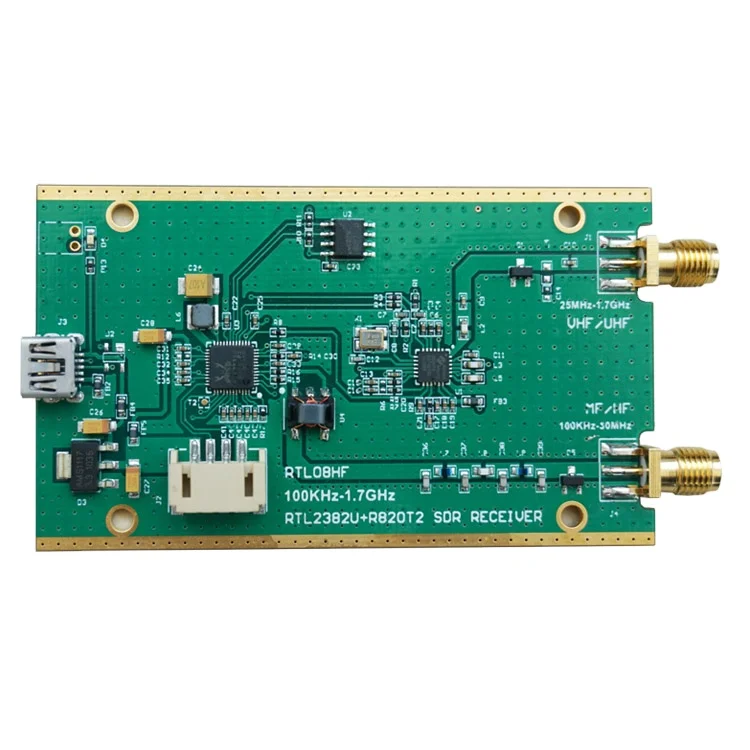 100khz1.7ghz Rtlsdr Receiver Rtl2832u+r820t2 Pcb Board Buy Rtl Sdr