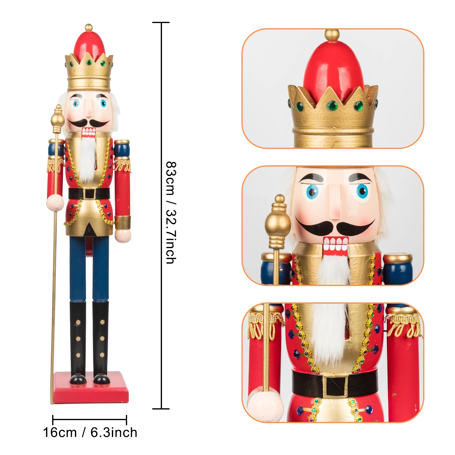 Life Size Nutcracker King Solider Drummer 150cm 180cm 6ft 5ft Nutcraker