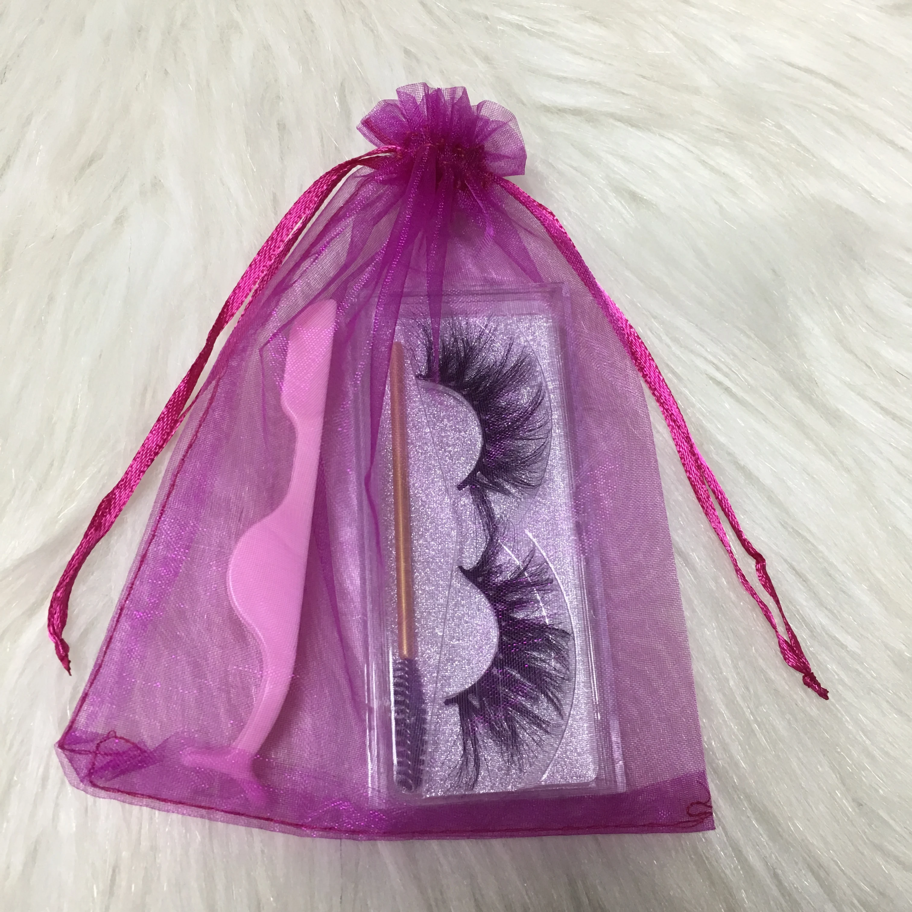 Custom Cosmetic Eye Lash Bag Colorful Lash Packaging Bag For Mink
