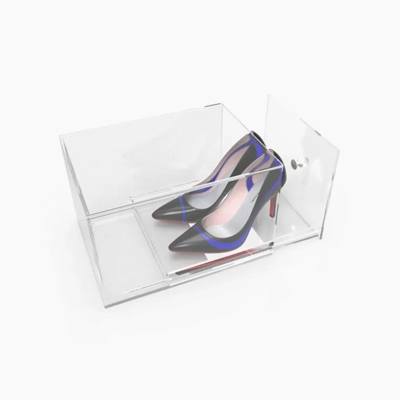 Customized Small Slide Clear Acrylic Shoe Display Box Buy Acrylic Slide Shoe Box,Small Acrylic