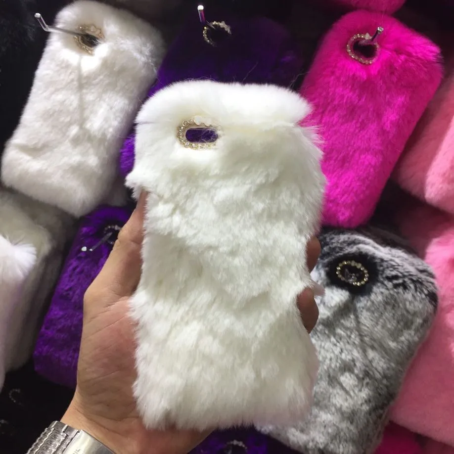 Cute Fur Fluffy Phone Case For Iphone 11 Pro Max Girls Shockproof