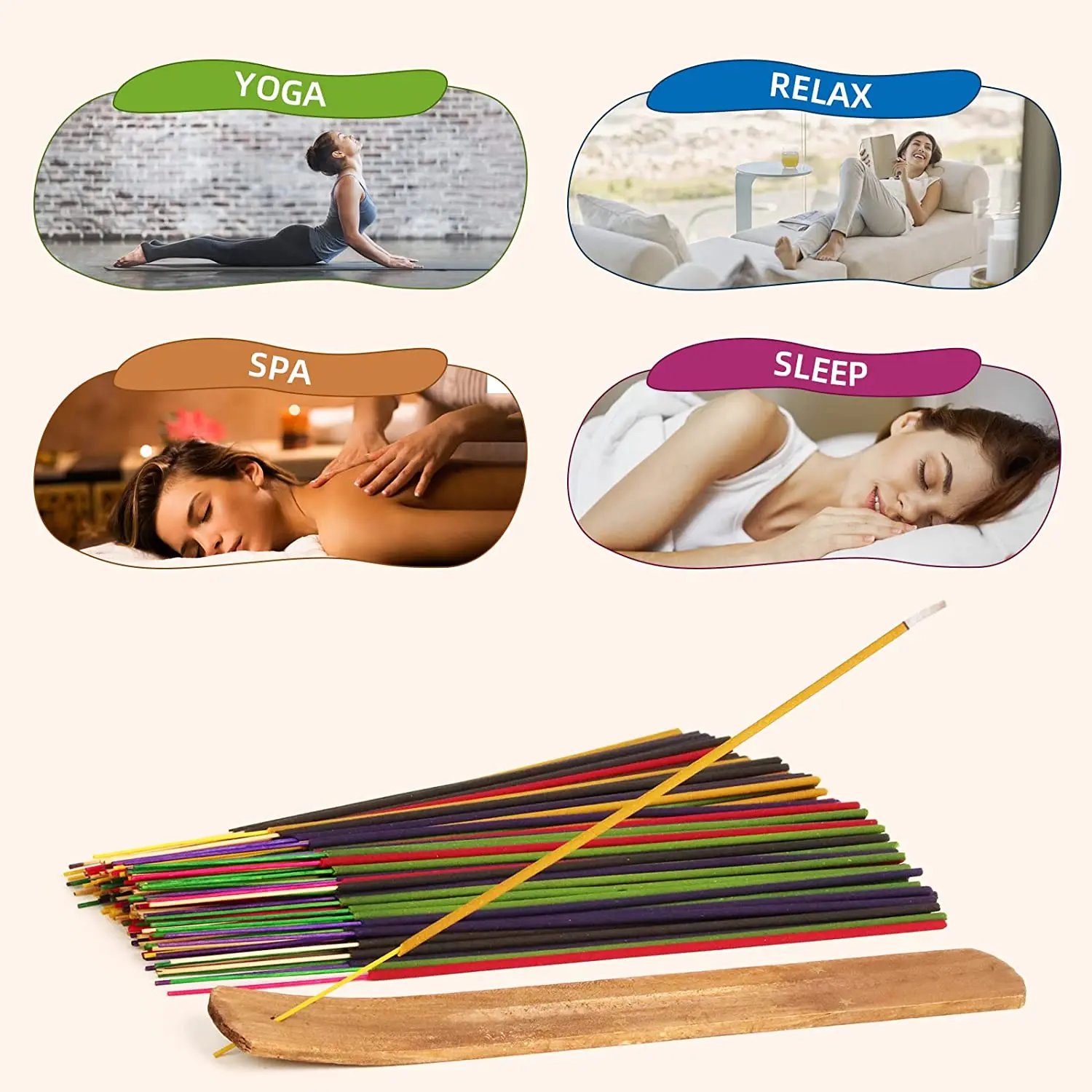 Unscented Hem Incense Stick Scented Sandalwood Bamboo Sticks For