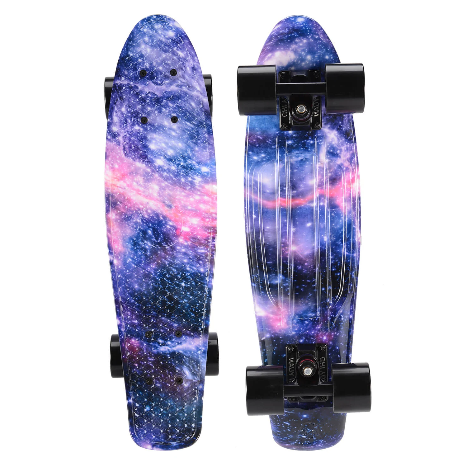 22 Inch Cruiser Skateboard Plastic Skate Board Retro Graphic Galaxy ...