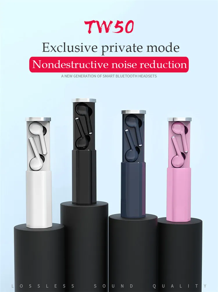 New coming comfortable wearing wireless gaming earphones TW50 BT5.0 mobile phone headphone - ANKUX.COM