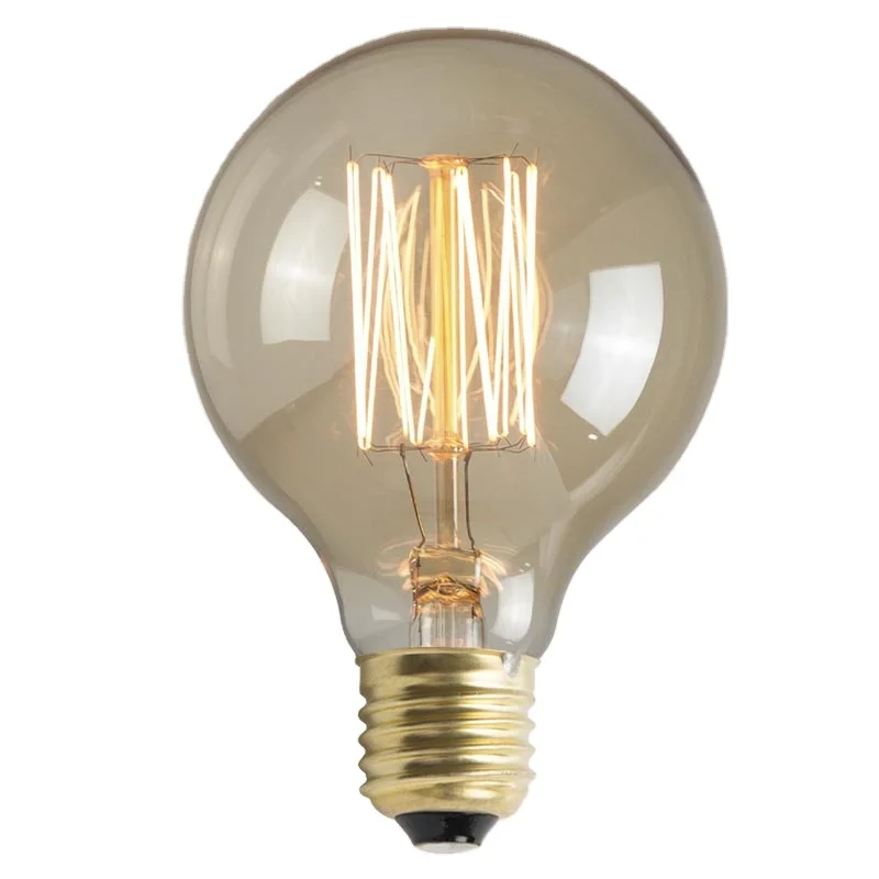 Wholesale decorative globe g80 2200k e27 vintage bulbs 25w 40w 60w 360 degree edison light bulb lamp