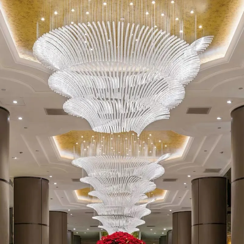 New Design Silver Luxury Crystal Ceiling Light Chandelier Light For Hotel For Vila