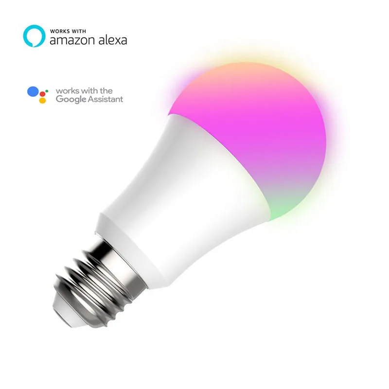 600 lumen e27 wifi smart rgb color dimmable led light bulb compatible with amazon alexa google home and IFTTT