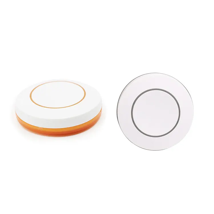 ROBOWAY 1-button RF remote control and matching receiver unit on white background