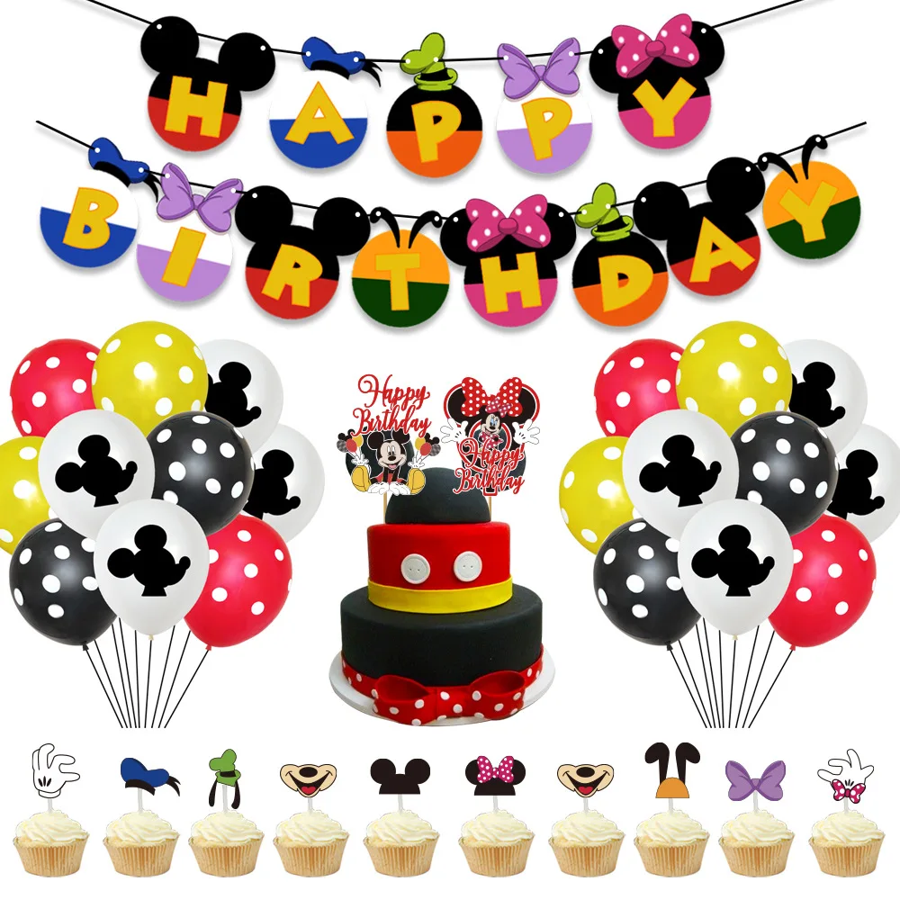 Banniere En Papier Mickey Mouse Decoration De Fete D Anniversaire Pour Theme Minnie Mouse Ensemble De Garniture De Gateau A Ballon Buy Animal Theme D Anniversaire Decoration Anniversaire Decoration Ballon Ensemble Enfants Fete D Anniversaire Ensemble