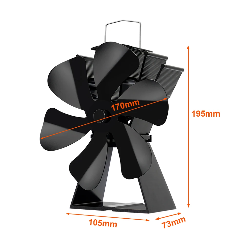 Ecofan Wood Burning Stove Fan With 6 Blades Heat Powered Wood Stove Fan