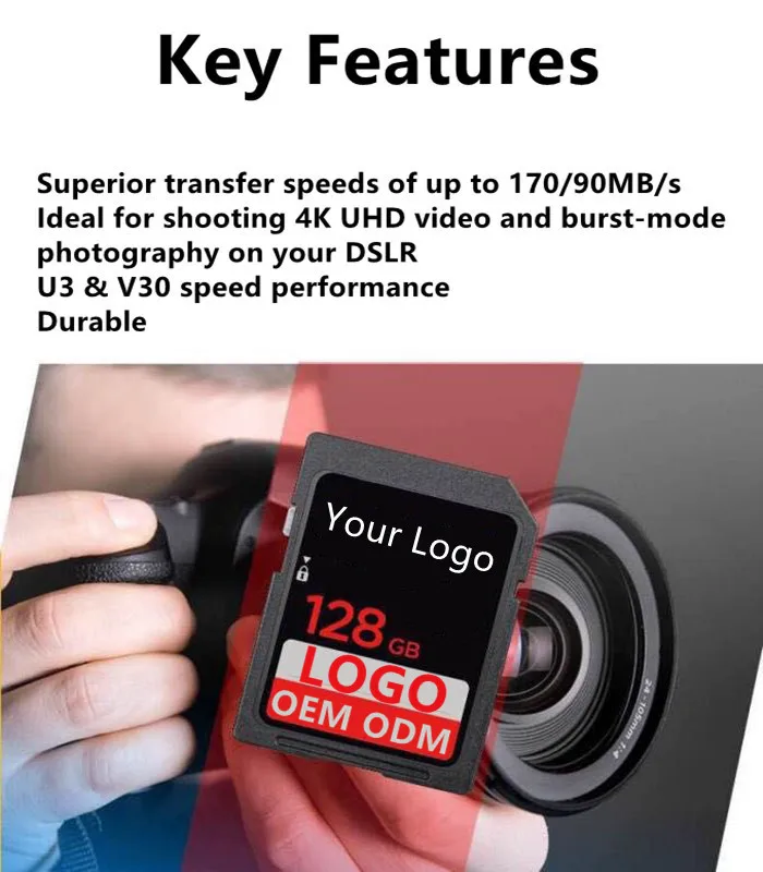 OEM ODM 256 GB Card For Camera High Speed Full Real Capacity Flash Drive 256GB Memory Card - ANKUX.COM