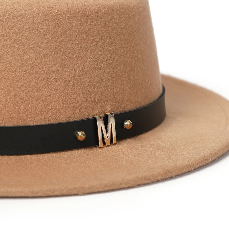 Bowler Damen Bowler Hut aus 100% Wolle Schlapphut aus Filz faltbar breite Krempe Retro-Fedora 