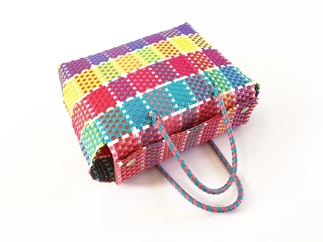 Large Plastic Woven Straw Bag Recycled Weave Plastic Handbag Buy