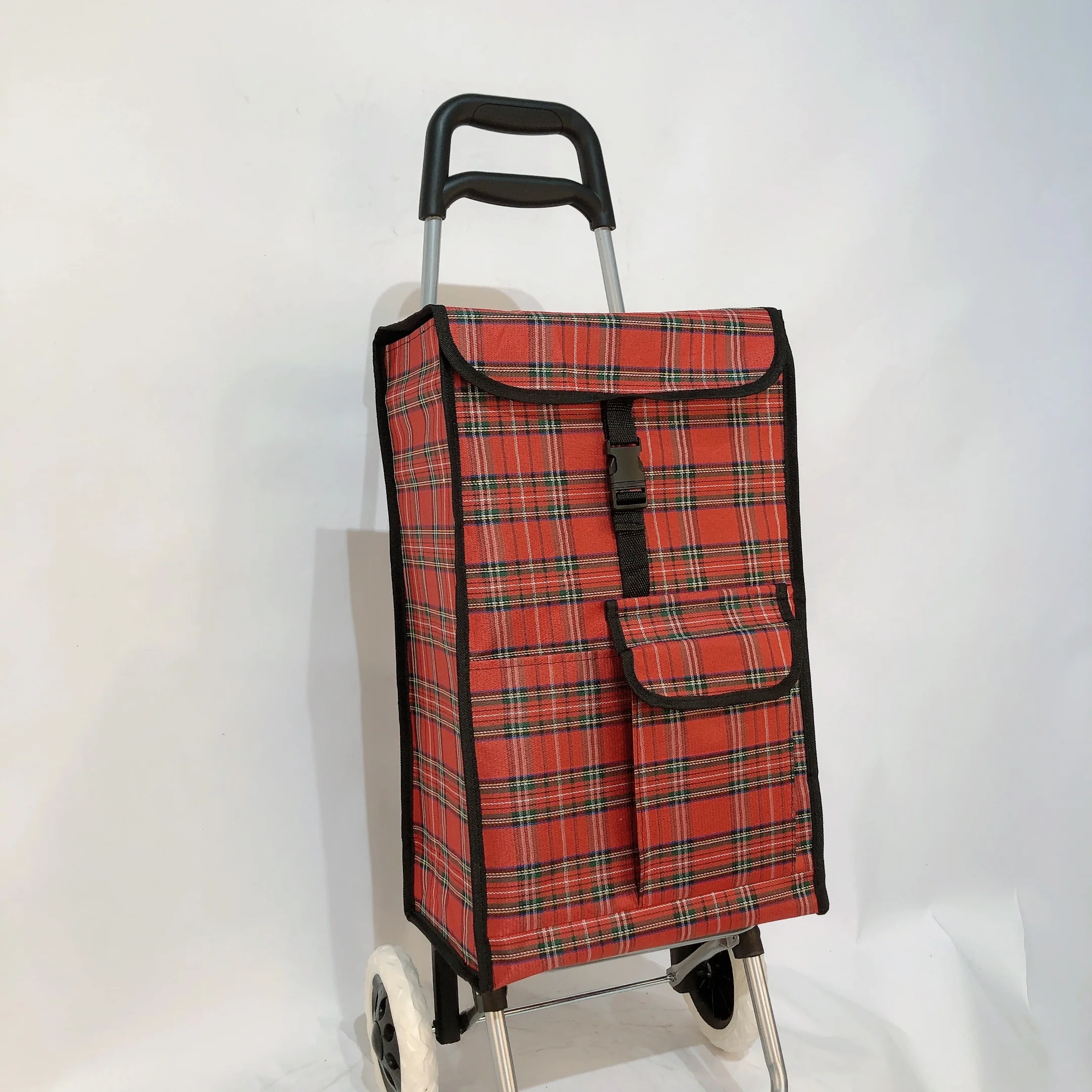 Good Selling Supermarket Carts Metal Trolley For Elderly With Pu Wheel