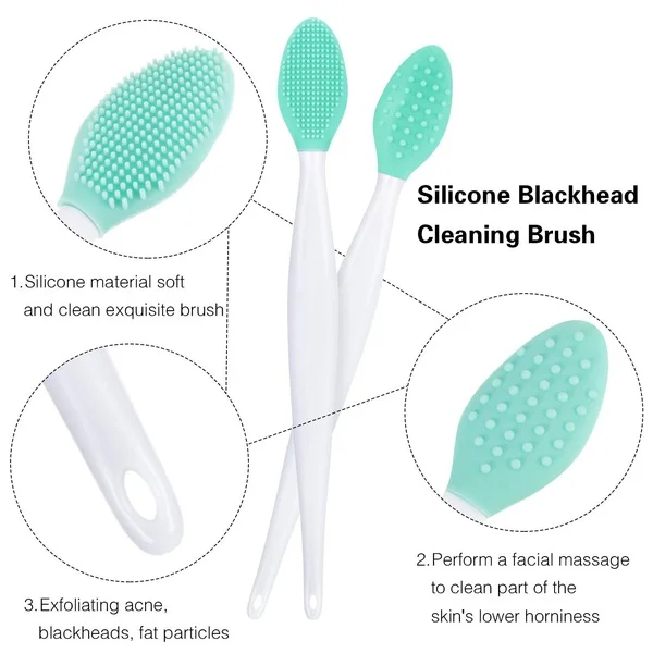 Silicone Exfoliating Lip Brush Doublesided Soft Lip Exfoliator Tool