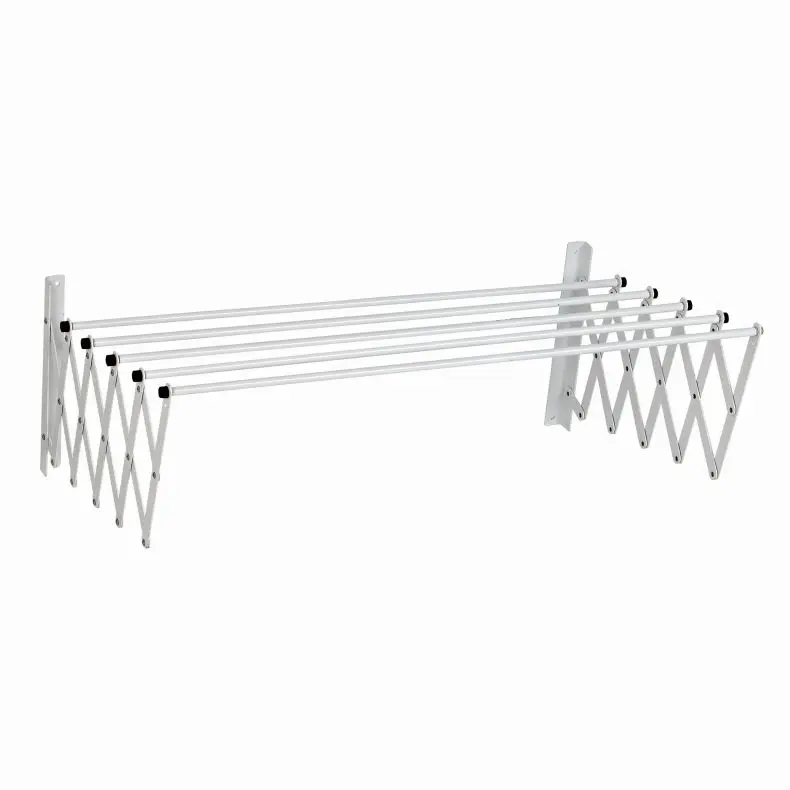 Wall Mounted Extendable Clothes Airers Folding Stainless Steel Coat