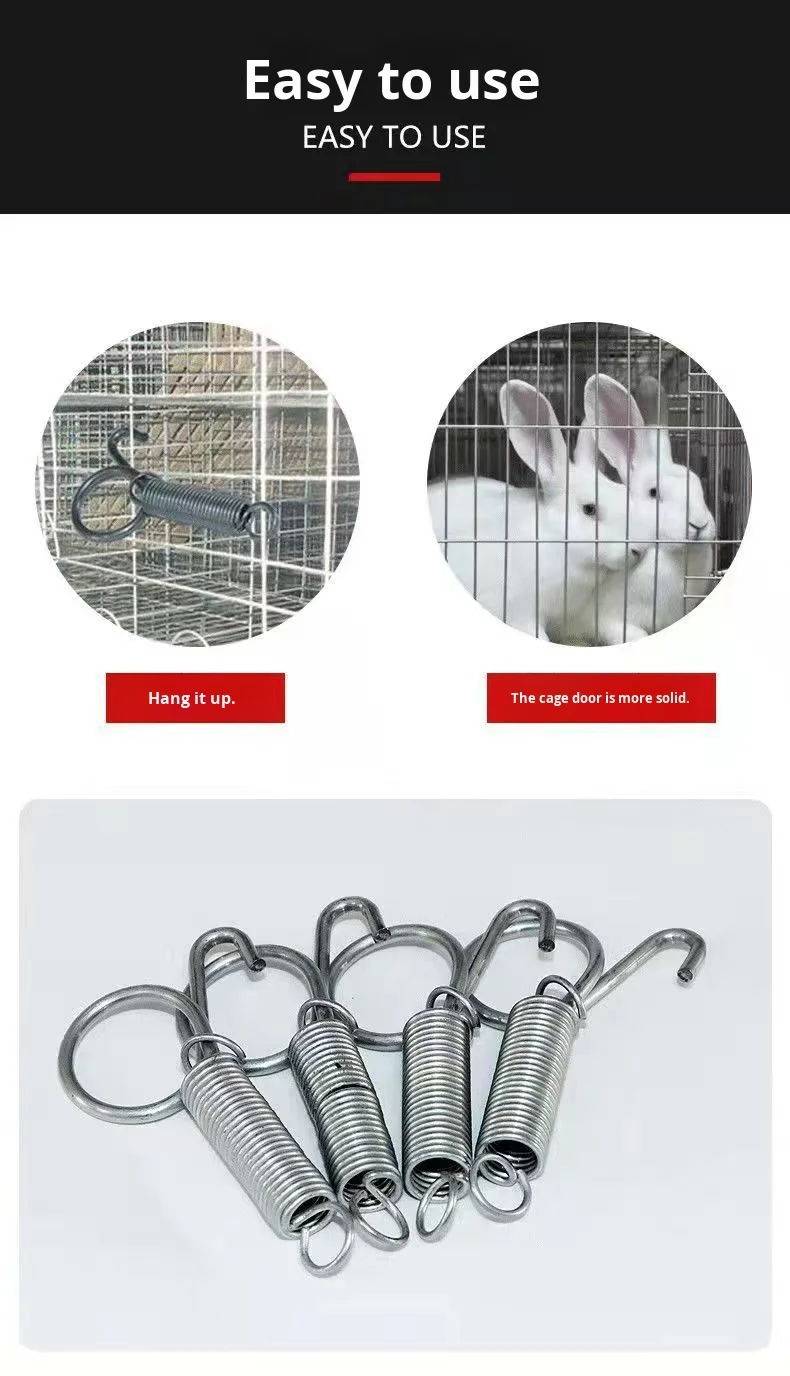 Galvanized Metal Spring Hook for Rabbit Chicken Quail Pigeon Bird Dog ...