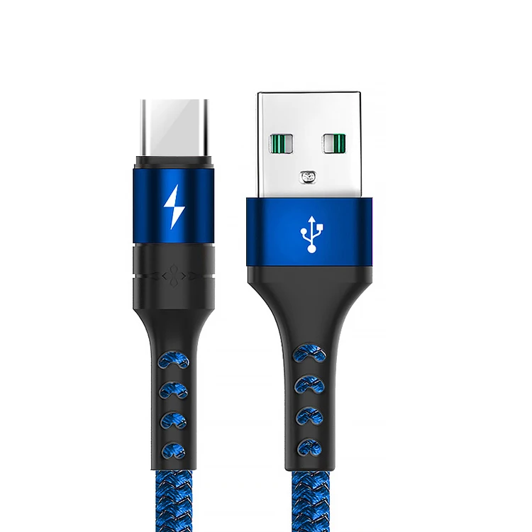 

Hot selling nylon cable 3ft 6ft 10ft charging cable male female 5A FAST charging USB C Type C charger cable for Samsung huawei