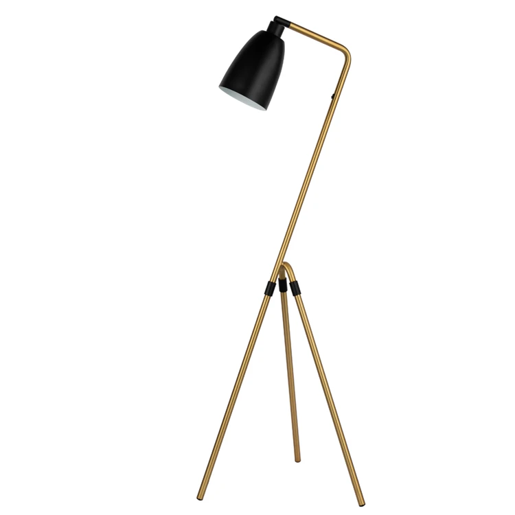 Modern Simple Bullet Lamp Shade Fashion Bronzed Tripod Legged Floor Lamp (Black 150 White) 1