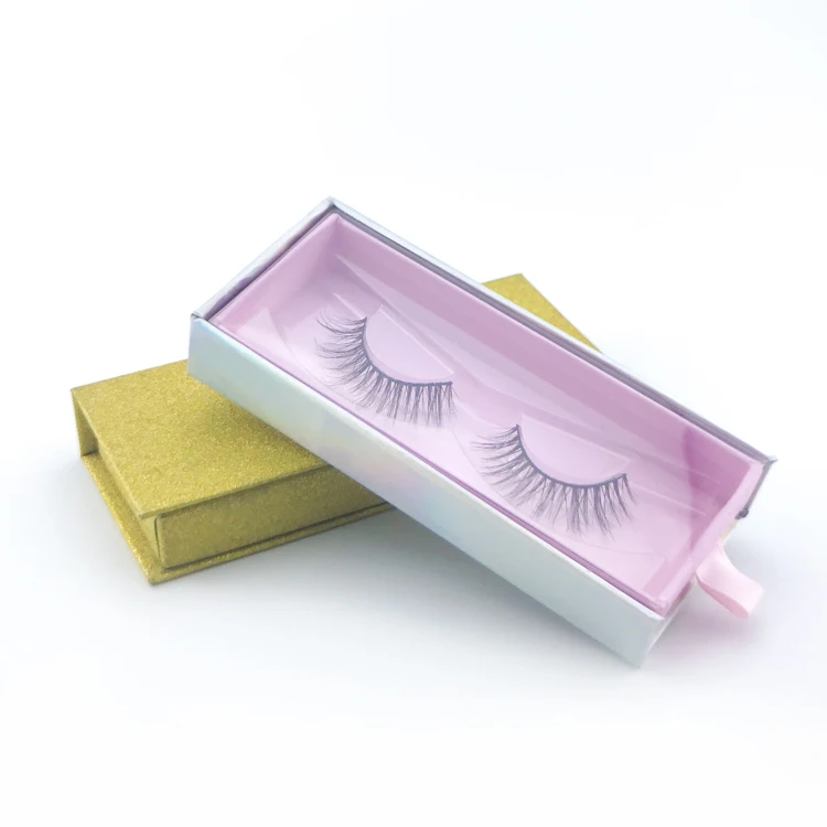 

eyelash packaging box no label,15 Pieces, Holographic pink