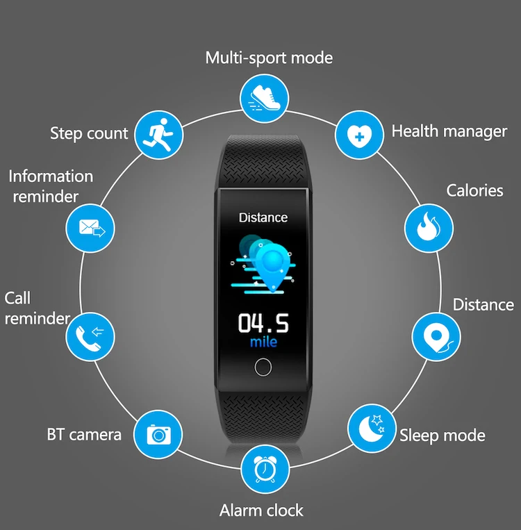 cheap smart bracelet QW18T smart temperature bracelet heart rate smart watch body temperature