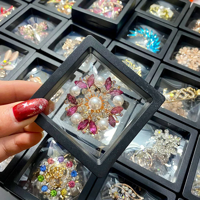 wholesale women accessories hand made rhinestone pearl twinkle wedding brooches scarf pins luxury bulk brooch jewelry