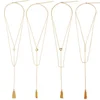 60cm, 80cm 12.3g 2 Layers Dangling Dainty Long Chain Pearl Necklace