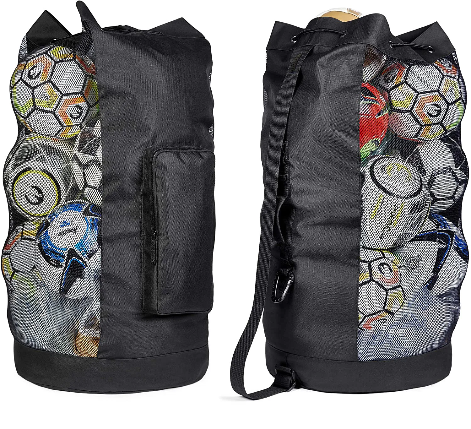 Heavy Duty Soccer Mesh Equipment Ball Bag,Adjustable Shoulder Strap Design With An Oversized