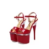 Fashion birthday party Star shoes girl high heels shoes catwalk show flash face bar disco shoes