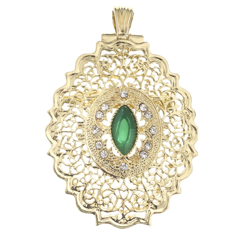 新款欧式时尚首饰胸针与吊坠两用莱茵石胸针