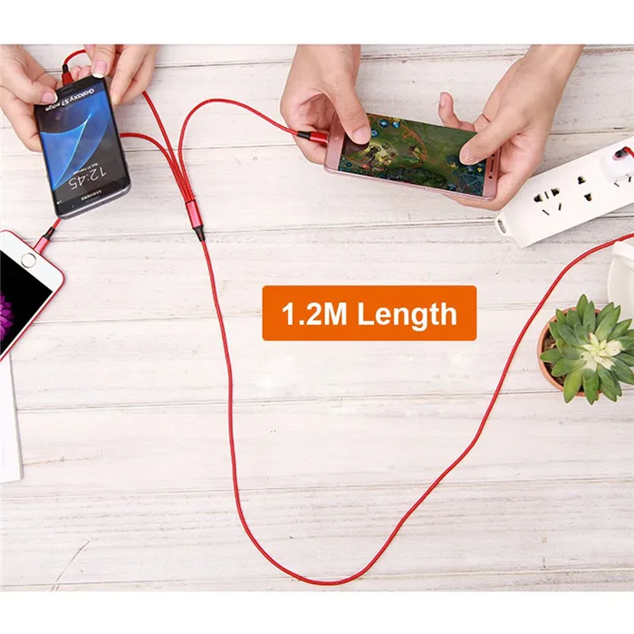 Durable nylon quick charge usb c micro cable for samsung and iphone - ANKUX.COM