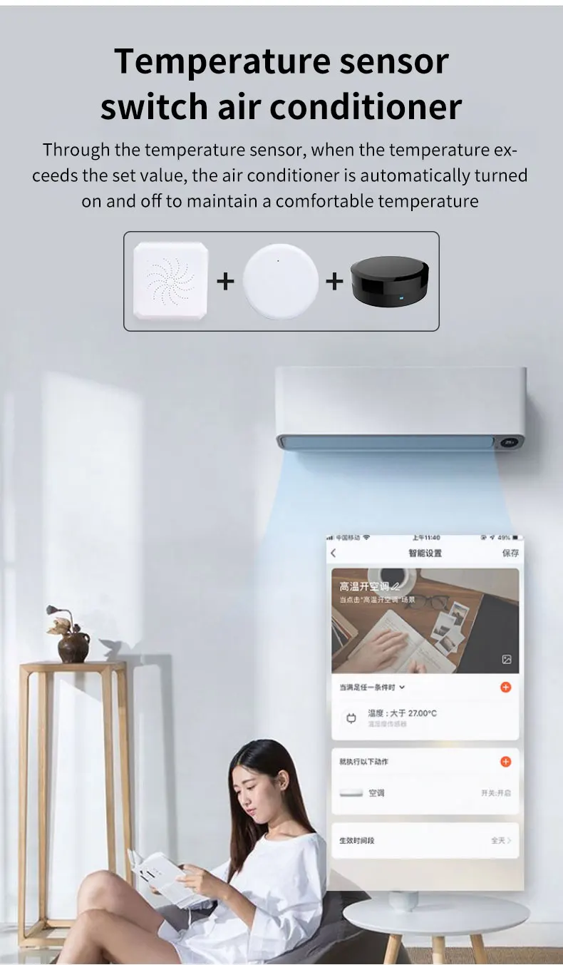 Cheap discount products Original Intelligent Humidity social distance alarm Sensor Devices Smart home gateway Suite - ANKUX.COM