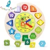 Wooden Abacus Counting Frame Beads Digital Clocks