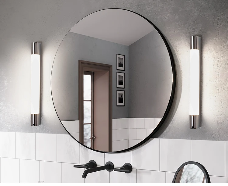 Stainless steel led wall lights chrome boby indoor bathroom lighting ip44 wall mirror lamp hotel fixtures bathroom vanity light