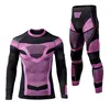 Mens customized warm stretchable seamless sports ski thermal underwear Suit for Ski inner wear