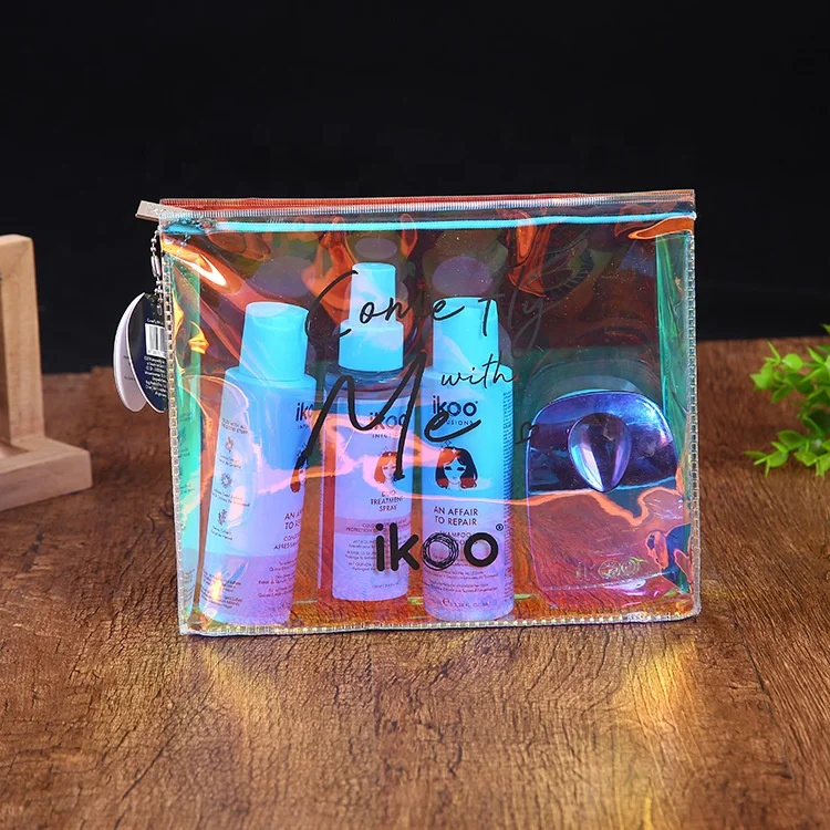 Holographic Cosmetic Pvc Ziplock Bag Travel Makeup Case Buy Travel